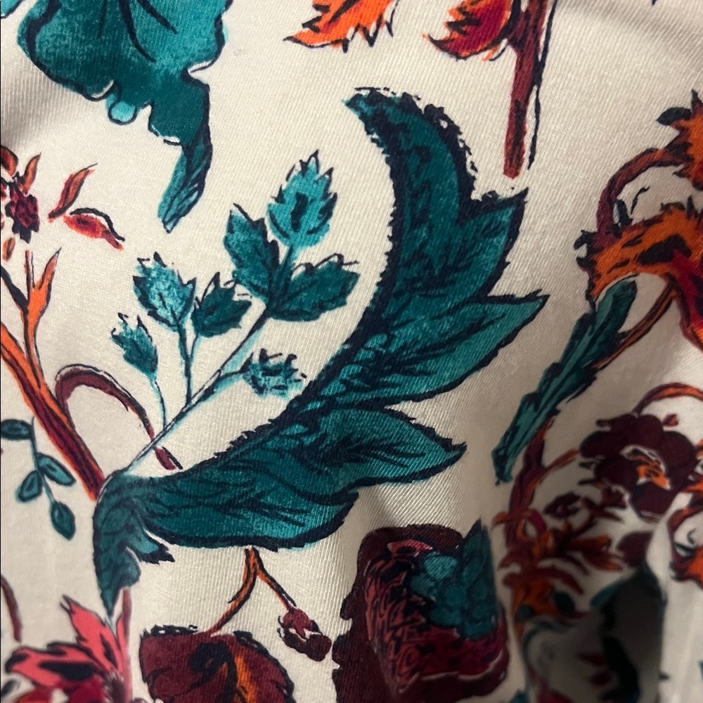 Talbots Vibrant Floral Long Sleeve Top - Picture 2 of 8